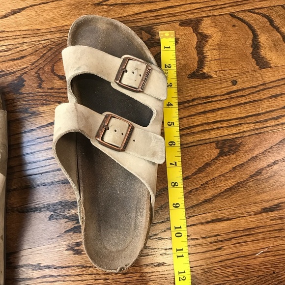 Birkenstock Cream Arizona Leather Men's Sandals - Picture 6 of 6
